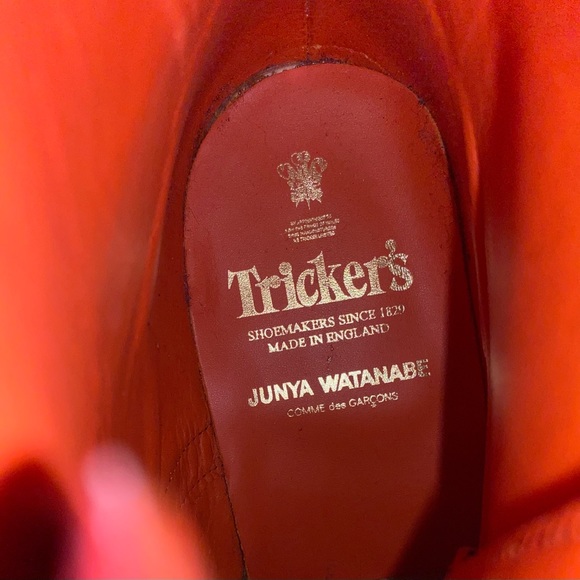 Tricker’s Junya Watanabe Red Calf Toe Cap Brogue Boots UK 7 US 8.5 - Picture 2 of 10